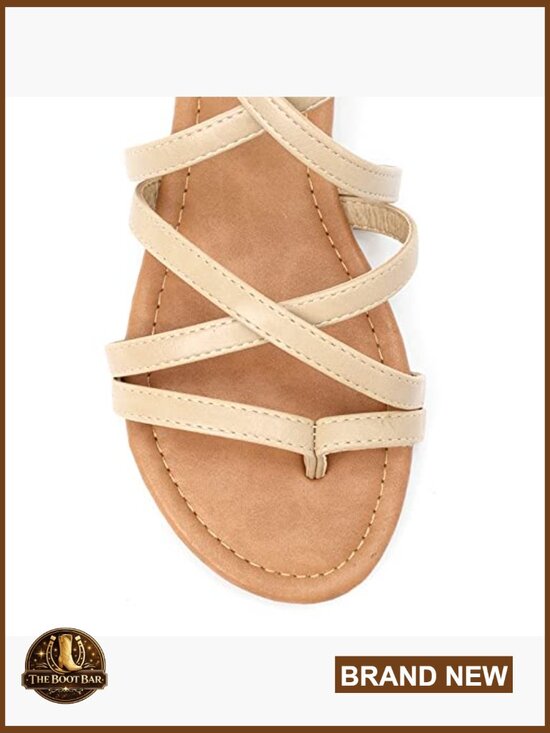 Women Women\'s Gladiator Strap Flat Sandals Fisherman Cross Strappy Sandals